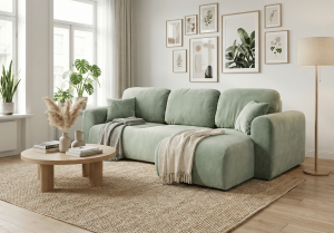 Narożnik prawostronny z funkcją spania UNO 245x148 cm