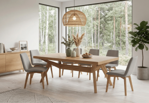Stół prostokątny rozkładany w stylu rustykalnym WACŁAW T48 100x200-300 cm