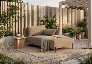 Szezlong prawostronny ogrodowy premium na taras i balkon GARDEN 165x94 cm