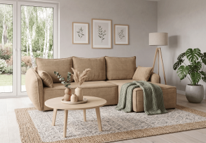 Narożnik prawostronny z funkcją spania VELMA 252x142 cm