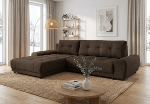 Narożnik lewostronny z funkcją spania DOUX 281x189 cm