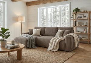 Narożnik lewostronny z funkcją spania L MOET mini 250x142 cm