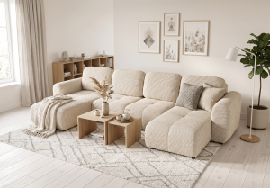 Narożnik z funkcją spania UNO U 315x146 cm