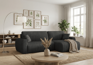Narożnik prawostronny z funkcją spania DORATO L 246x150 cm