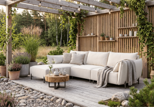 Narożnik lewostronny ogrodowy premium na taras i balkon GARDEN 239x95 cm