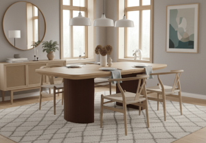 Stół rozkładany na ryflowanych nogach PIOTR T71 110x200-300 cm