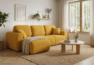 Narożnik lewostronny z funkcją spania UNO 245x148 cm