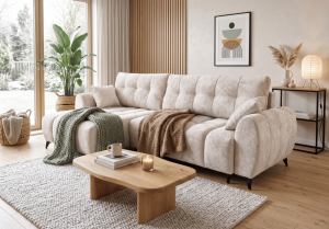 Narożnik lewostronny z funkcją spania PUFFY 278x146 cm