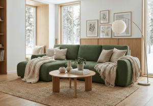 Narożnik lewostronny z funkcją spania L MOET mini 250x142 cm