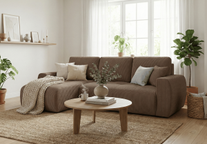 Narożnik lewostronny z funkcją spania L MOET mini 250x142 cm