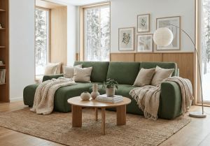 Narożnik lewostronny z funkcją spania L MOET mini 250x142 cm