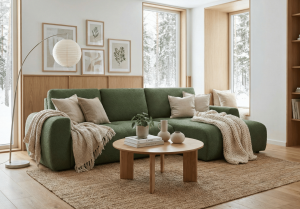 Narożnik prawostronny z funkcją spania L MOET mini 250x142 cm