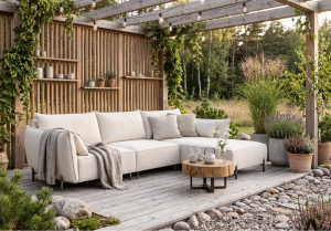 Narożnik prawostronny ogrodowy premium na taras i balkon GARDEN 239x95 cm
