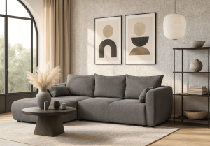 Narożnik lewostronny z funkcją spania LUNA 255x165 cm