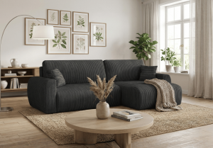 Narożnik prawostronny z funkcją spania DORATO XL 285x144 cm