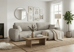 Narożnik prawostronny z funkcją spania DORATO XL 285x144 cm