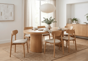 Stół rozkładany – stół z owalnym blatem PRZEMYSŁAW T82 110x200-300 cm