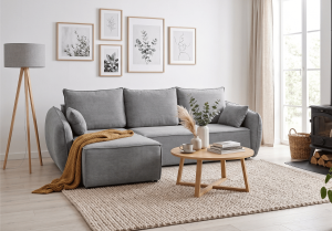 Narożnik lewostronny z funkcją spania VELMA 252x142 cm