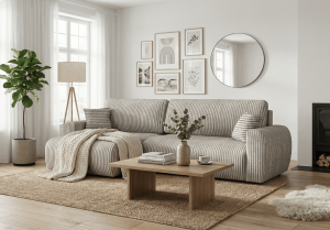 Narożnik lewostronny z funkcją spania DORATO L 246x150 cm