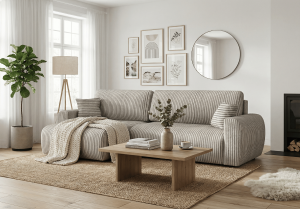 Narożnik lewostronny z funkcją spania DORATO L 246x150 cm