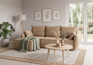 Narożnik lewostronny z funkcją spania VELMA 252x142 cm