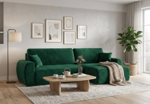Narożnik prawostronny z funkcją spania DORATO XL 285x144 cm DOSTAWA W 7 DNI