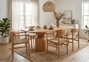 Stół rozkładany – elegancki stół z owalnym blatem i designerską podstawą DANIEL T81 100x200-300 cm