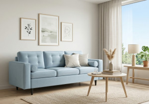 Sofa pikowana z funkcją spania SEVILLA 225x100x95cm