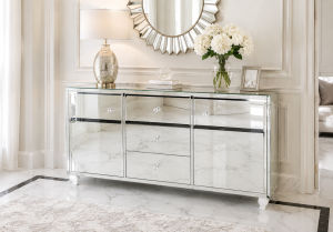Komoda lustrzana Sardynia 140x80x40 cm glamour