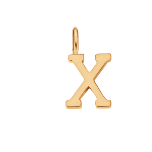 Literka X pozłacana