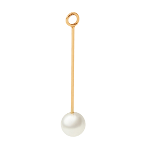 Zawieszka wisząca Pearl Lobe 5,7 cm, pozłacana