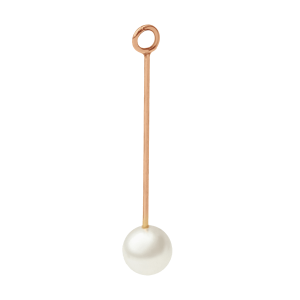 Zawieszka wisząca Pearl Lobe 5,7 cm, różowe pozłocenie