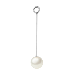 Zawieszka wisząca Pearl Lobe 5,7 cm, posrebrzana