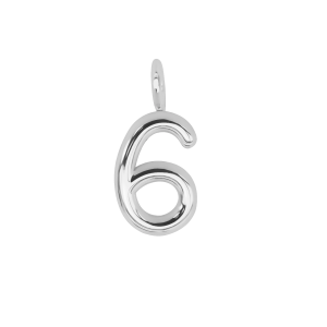 Cyfra 6, posrebrzana