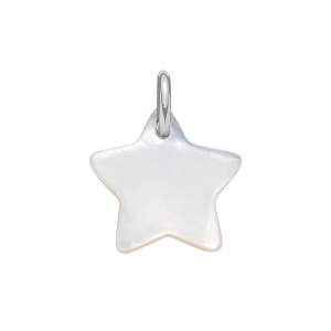 Zawieszka gwiazdka z masy perłowej srebrna 1,5 cm
