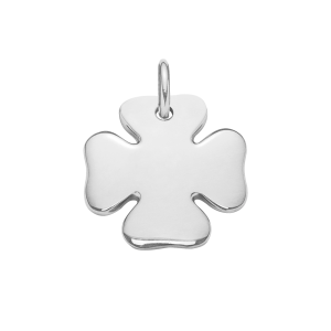 Zawieszka wisząca koniczyna 1,5 cm, posrebrzana