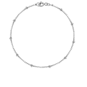 Bransoletka łańcuszek supełki 17 cm srebrna