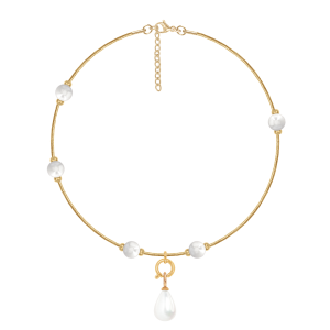 Bransoletka Pearls z zawieszką pozłacana