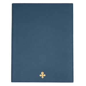Notes skórzany w kolorze granatowym