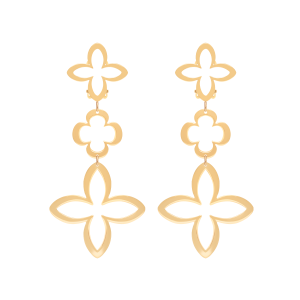 Kolczyki klipsy Lily, pozłacane