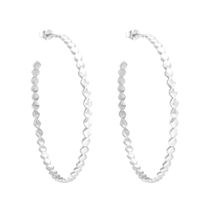 Kolczyki kółka Snake 6 cm, posrebrzane