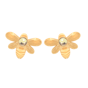Kolczyki sztyfty Honey, pozłacane