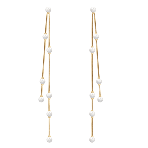 Kolczyki wiszące Pearls II pozłacane