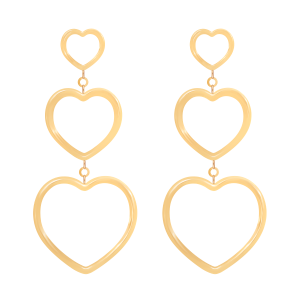 Kolczyki Hearts pozłacane