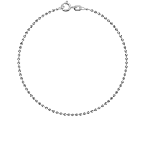 Bransoletka łańcuszek kulki 17 cm posrebrzana