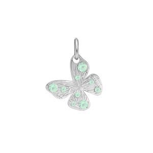 Zawieszka Papillon 1 cm posrebrzana