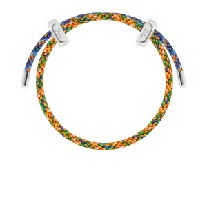 Bransoletka Liana, posrebrzana, wielokolorowa