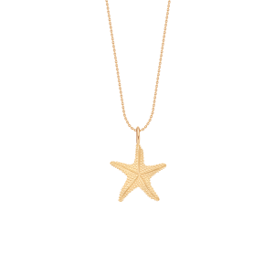 Naszyjnik z zawieszką Starfish 1,8 cm na cienkim klasycznym łańcuszku pozłacany
