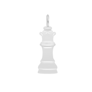 Zawieszka wisząca figura szachowa Hetman, posrebrzana
