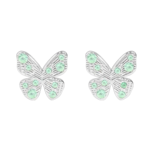Kolczyki sztyfty Papillon posrebrzane